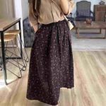 دامن ایتالیایی گل ریز
